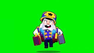 Футаж Портье Майк Бравл Старс   Footage green screen Bellhop Mike Brawl Stars