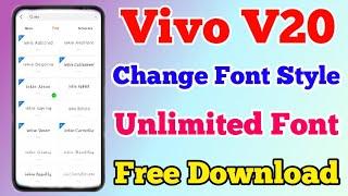 Vivo V20 Change Font Style || How To Free Download Font On Vivo V20 || Vivo V20 Free Font