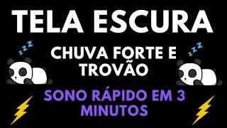 Adormecer Rápido em 3 Minutos com Chuva Torrencial no Telhado e Sons de Trovão Poderosos à Noite