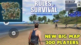 RULES OF SURVIVAL - NEW BIG MAP GAMEPLAY ( 300 PLAYERS ) - iOS / ANDROID