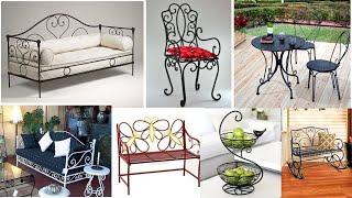 Modern wrought iron furniture design and decor ideas// Wrought iron chairs// Wrought iron  benches