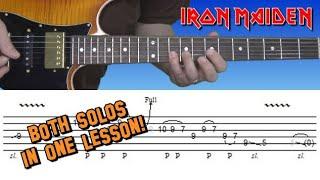 Iron Maiden - Aces High - Guitar Lesson (Both Solos!) - with Tabs! 