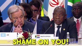 The South African president's speech sparks global reactions.