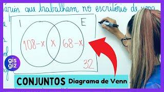 DIAGRAMA DE VENN - PROBLEMAS COM CONJUNTOS | CONJUNTOS NUMÉRICOS | EXERCÍCIOS