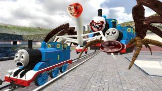 Building a Thomas Train Chased By Cursed Thomas turned into Monster in Garry's Mod