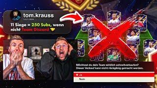 Wir mussten unsere TOTY TEAM SPIELER DISCARDEN  Die 1000€ WL WETTE vs FUSSBALLPROFI 