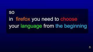 How to change firefox language