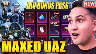 New A10 Bonus Pass Opening | Upgradable Glacier UAZ Skin | Bonus Pass Rewards | PUBG MOBILE | BGMI