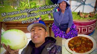 Mi mama indígena cocinando ‍ chilacayote estilo Oaxaca en Tennessee 