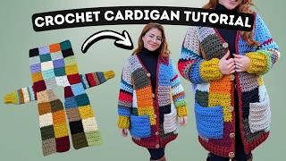 How to Crochet a Chunky Cardigan ~ Quick and Easy Crochet Tutorial ~ Brunaticality Crochet