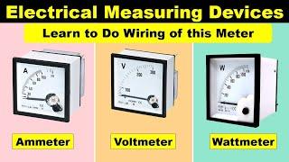 Connection Diagram of Voltmeter, Ammeter and Wattmeter @TheElectricalGuy