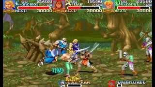 Knights of the Round arcade 3 player Netplay 60fps