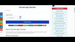 Domain Age Checker Tool [FREE]