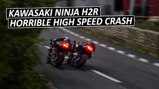 KAWASAKI NINJA H2R HORRIBLE CRASH, Isle Of Man, Southern 100