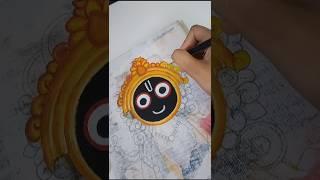Jagannath painting on diy canvas || #painting #canvaspainting #jagannath #hindugod #shorts