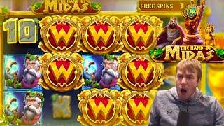 THE HAND OF MIDAS SLOT BONUSES WONT STOP PAYING!