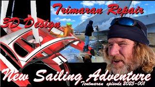 Trimaran repair and 3d design for a new sailing adventure.