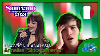 Annalisa "Sinceramente" (Sanremo 2024)  | REACTION | Eurovision 2024