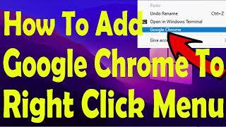 How To Add Program To Right Click Menu Windows 11