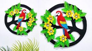 Unique Bird Wall hanging craft | Beautiful Paper crafts for home decor | Paper flower wall decor