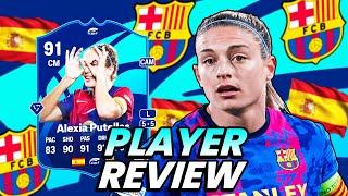 5⭐5⭐ 91 LIGA F POTM ALEXIA PUTELLAS SBC PLAYER REVIEW | FC 25 ULTIMATE TEAM