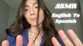 ASMR English To Spanish Trigger Words & Hand Movements/Sounds (Fast & Chaotic) 