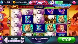 Slotomania Silver Lion Grab 'n' Win 1 & 2T$ bet compilation #slotomania #freespins #coingrab