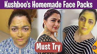 குஷ்பூவின் 4 அழகு குறிப்புகள்! | Actress Kushboo Best Homemade Face Packs | Skincare, Remedies