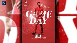 Adobe Photoshop Tutorial l Sports poster | Match Day | Game Day