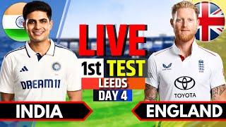 India vs England, 1st Test, Day 4 | Live Cricket Match Today | IND vs ENG Live | IND 2nd Innings