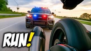 ANGRY COP MAKES BIKER CRASH | POLICE CHASE MOTORCYCLES | COPS vs BIKERS 2025