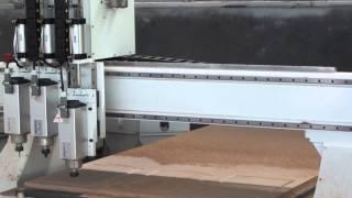 HT-1325  CNC Pneumatic tool change Engraving machine on MDF with three heads