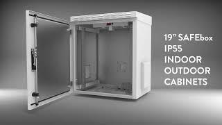 19’’ SAFEbox IP55 Indoor-Outdoor Cabinets, Enclosures Free Standing Usage and Accessories