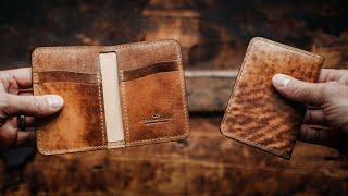 $500 HANDMADE WALLET using SHELL CORDOVAN  || HYPER ASMR