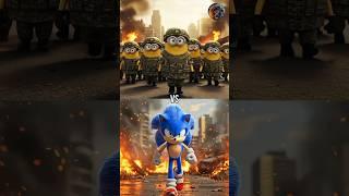 Minions Army vs Sonic, Knuckles, Shadow The Hedgehog, Miles, Amy Rose