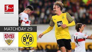 Brandt On Fire with Haaland Assist | VfB Stuttgart - Borussia Dortmund 0-2 | All Goals | Matchday 29