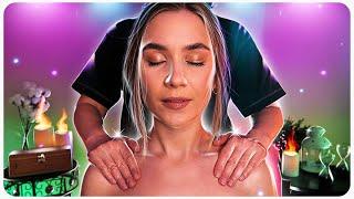 АСМР Обалденный МАССАЖ СПИНЫ и ШЕИ  Звуки Кожи asmr back neck massage tracing
