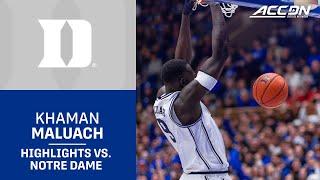 Duke's Khaman Maluach Turns In Career Performance In Win Over Notre Dame