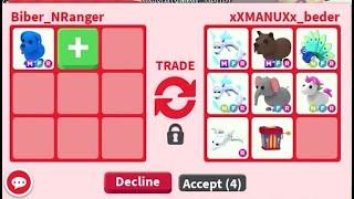 TRADING MEGA BLUE DOG ROBLOX ADOPT ME