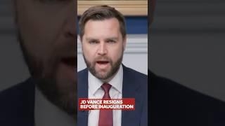 JD Vance resigns from Senate ahead of inauguration