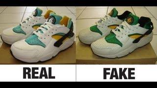 How To Spot Fake Nike Air Huarache Trainers. Real vs Fake Comparison.