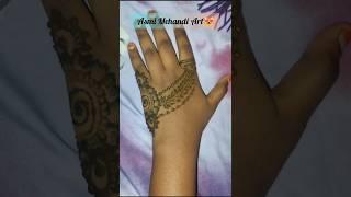 Easy design for small girls#back hand#learn with me#mehandi#cute design