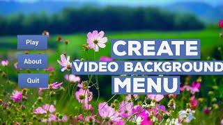 UE4: Create video background menu in unreal engine