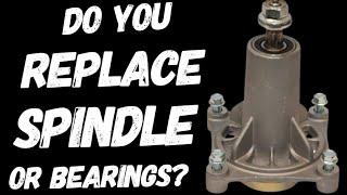 DO YOU REPLACE THE SPINDLE OR THE BEARINGS?