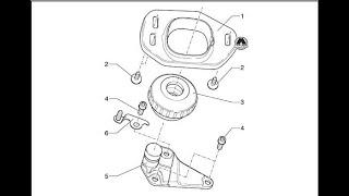 Замена передней опоры (подушки, демпфера) Passat B5 без разборки передка