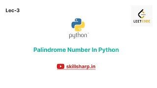 Palindrome Number | Leetcode | Easy | Python