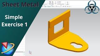 Siemens Unigraphics NX-Sheet Metal || Simple Exercise 1 for Beginners