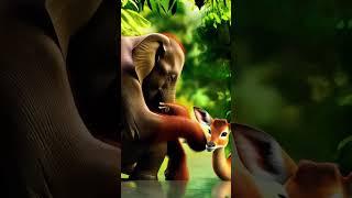 The virtual zoo-09 Wild Family Love: Elephants, Orangutans & Fawns 
