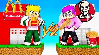 MINECRAFT McDONALDS BASE vs. KFC BASE CHALLENGE!  (WHICH RESTARAUNT IS BEST?!)