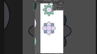 Create Different Flowers from Basic Shapes in Illustrator  #adobeillustrator